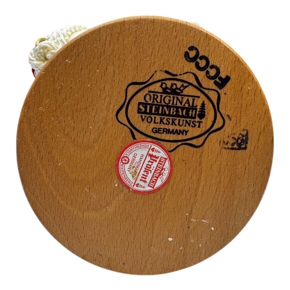 Steinbach's Wooden 12” CHUBBY SAILOR NUTCRACKER Life Saver Tube Pom Pom Hat Vtg - Picture 8 of 9